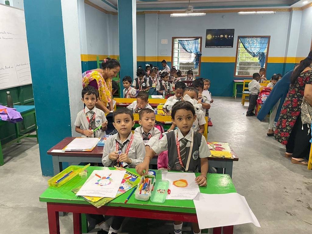 Nursery students in play-way activity